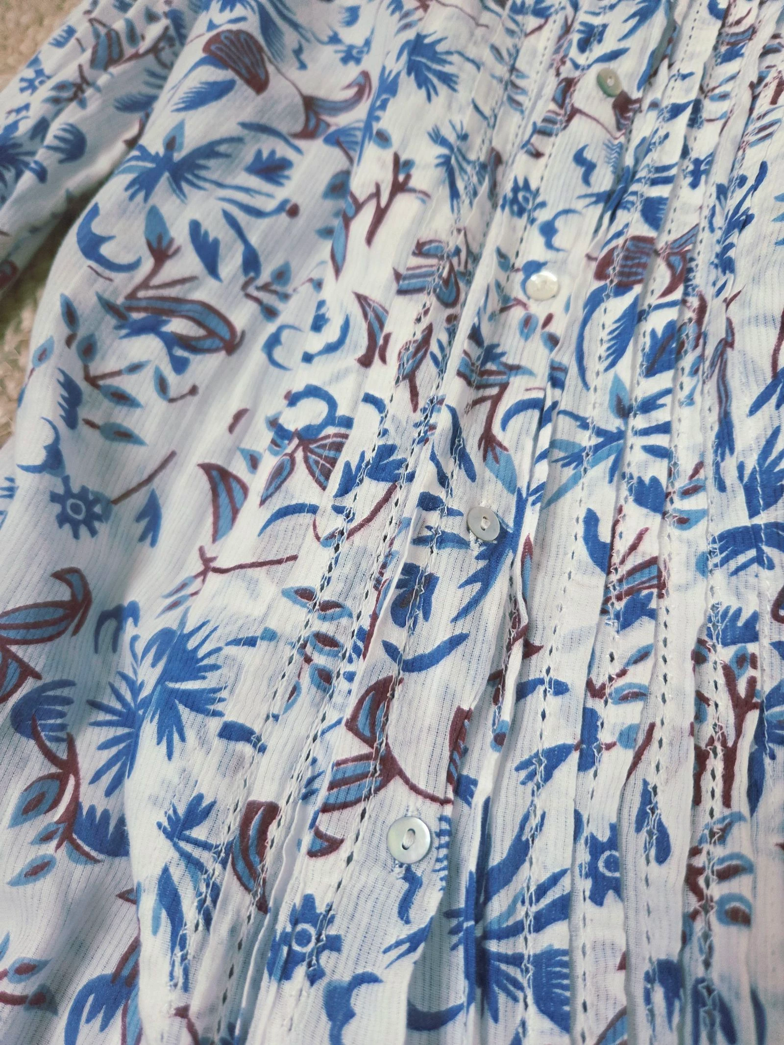 Vestido camisero de playa fino con estampado floral Zara – talla S – photo 3